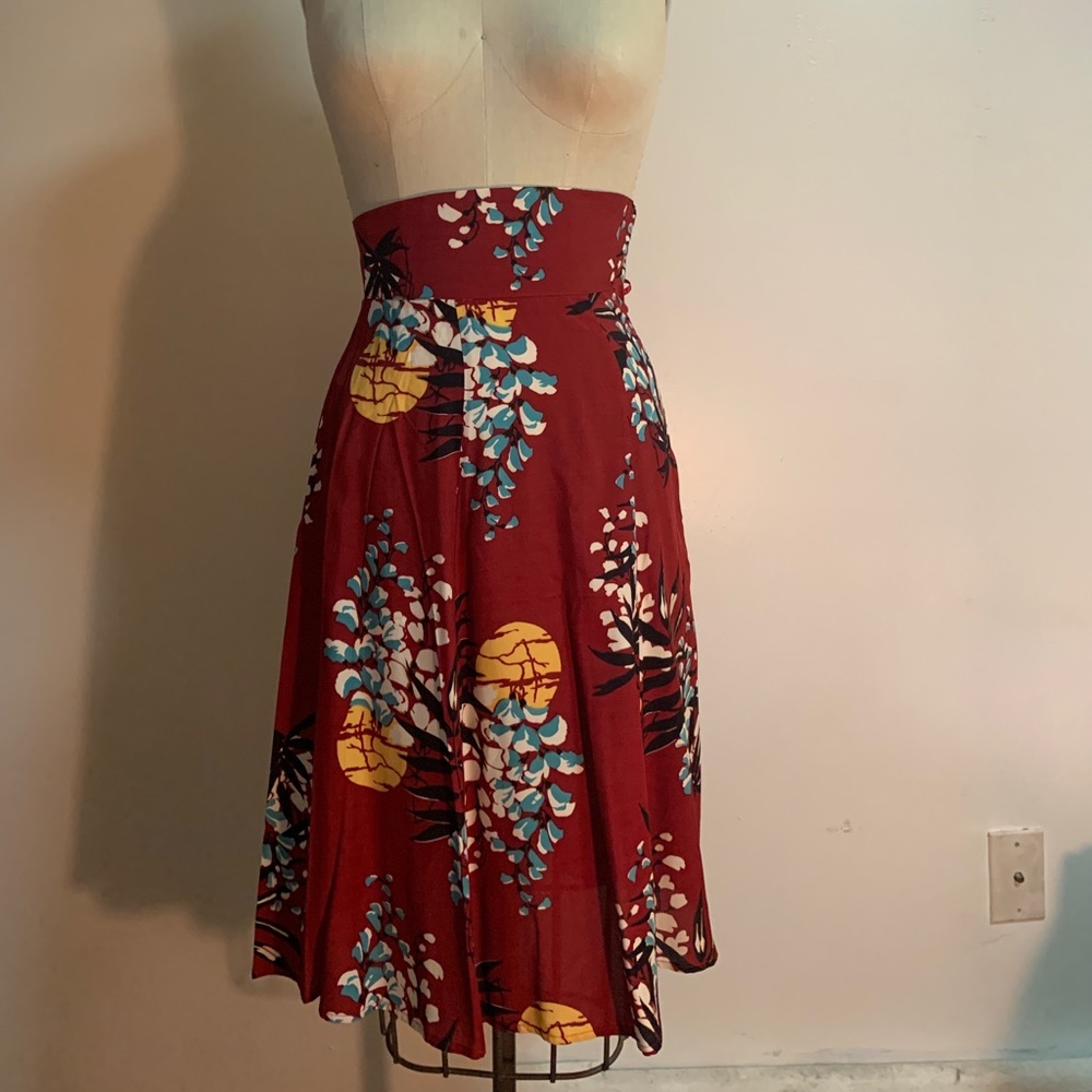 Trashy Diva Tropical Nights 1930s skirt Sz 0 NWT